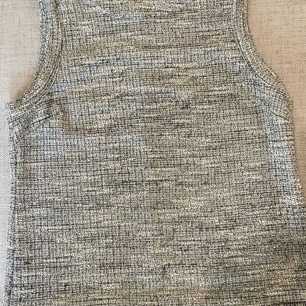 Banana Republic Tweed Heathered Gray Top
